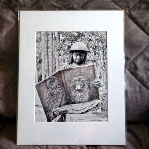 Statue Photo B/W 11x14